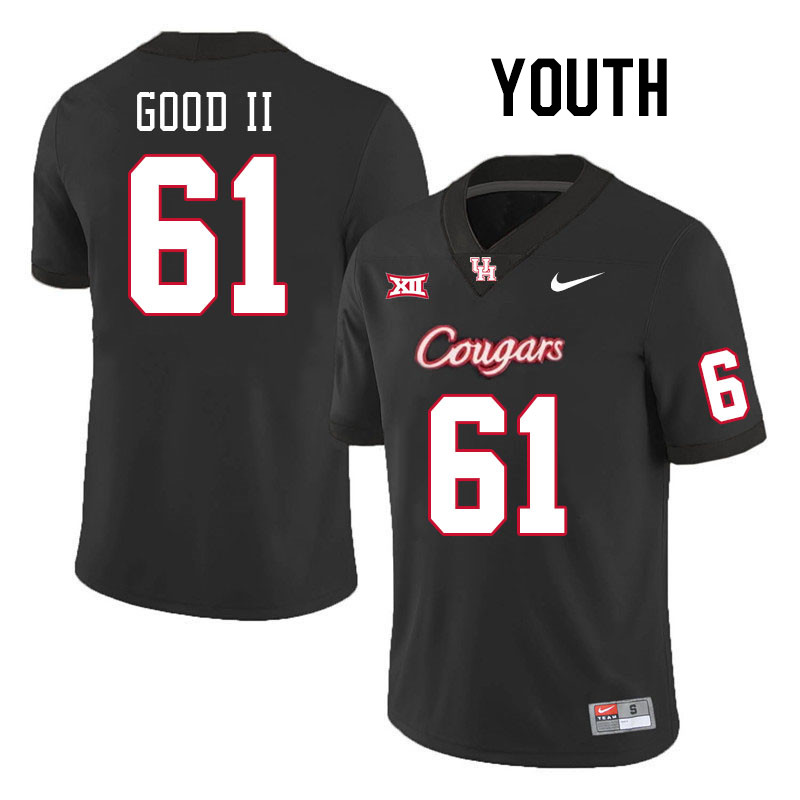 Youth #61 Thomathan Good II Houston Cougars College Football Jerseys Stitched-Black